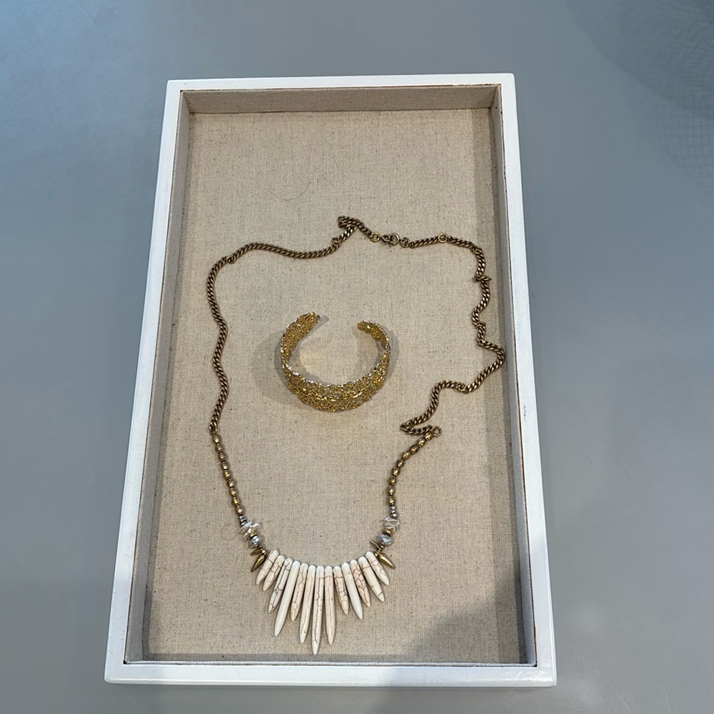 Stella & Dot cuff and necklace. New. Never worn
